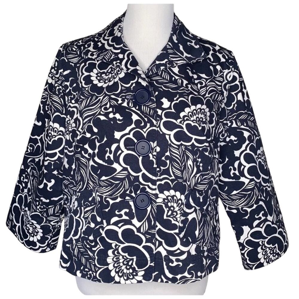 Jones New York Sport 3/4 Sleeve Short Blazer - Picture 1 of 9